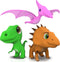 Dinosaur Bath Toys No Holes, Mold Free Baby Bath Toys for Toddlers 1-3, Dino Bath Toys for Tub,Beach,Pool, BPA-Free, Dishwasher-Safe, Infant Batht...