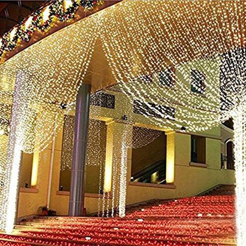 Geanmoki 306 LED Window Curtain String Light Wedding Party Home Garden Bedroom Outdoor Indoor Wall Decorations...