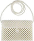 FUNDI White Pearl Purse Shoulder Bag for Women Purse Pearl Beaded Clutch Bag Crossbody Beaded Clutch Evening Bag for Prom Party Wedding Date...