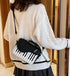 QZUnique Guitar/Violin/Piano Shoulder Bag Creative PU Leather Handbag Zipper Closure Crossbody Tote for Girls and Women...