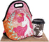 Violet Mist Cute Unicorn Neoprene Lunch Bag Pink Reusable Lunch Box Insulated Lunch Bags Tote Thermal Waterproof Lunch Handbag with Zipper Picnic ...