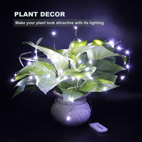 CYLAPEX 6 Pack Cool White Fairy String Lights Battery Operated Fairy Lights Firefly Lights LED Starry String Lights 3.3ft 20 LEDs Silvery Copper W...