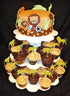 30 Pack Gold Glitter Jungle Safari Animal Cake Cupcake Toppers Cupcake Picks Decorations for Jungle Safari Animal Themed Baby Shower Birthday Part...