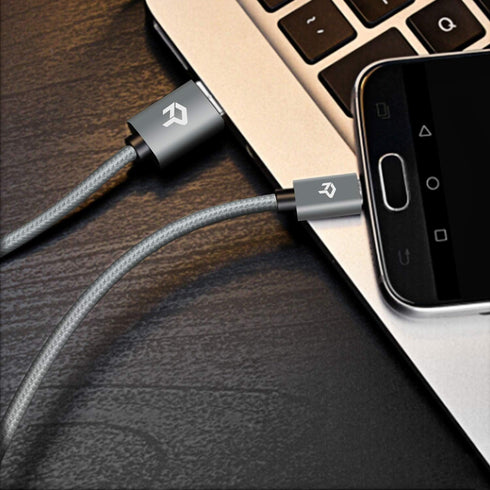 Rankie Micro USB Cable High Speed Data and Charging, Nylon Braided Charger Cord, 3-Pack, 3 Feet...