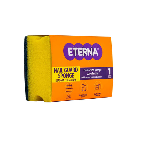 ETERNA Nail Guard Sponge, Non Scratch Nail Saver Kitchen Sponges, Multi-Purpose, Ideal for Washing Dishes and Cleaning Kitchen, Protects Nails and...