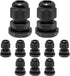 10 Pcs 1/4" NPT Nylon Cable Glands, IP68 Waterproof Adjustable Cord Grip Cable Connector Strain Relief Wire Protectors for 4-6mm Cable Diameter, B...