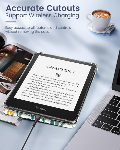 MoKo Case for 6.8" Kindle Paperwhite 11th Generation 2021&Kindle Paperwhite Signature Edition, Ultra Clear Soft Flexible Transparent TPU Back Cove...