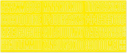 Graphic Products Permanent Adhesive Vinyl Letters and Numbers (167/pkg), 2", Yellow...