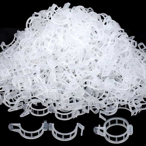 FANDAMEI 300 PCS Plant Support Clips, Tomato Clips, Plastic Garden Clips, Plant Ties, Trellis Clips, for Tomato Cucumber Flower Squash Vine, 1” In...