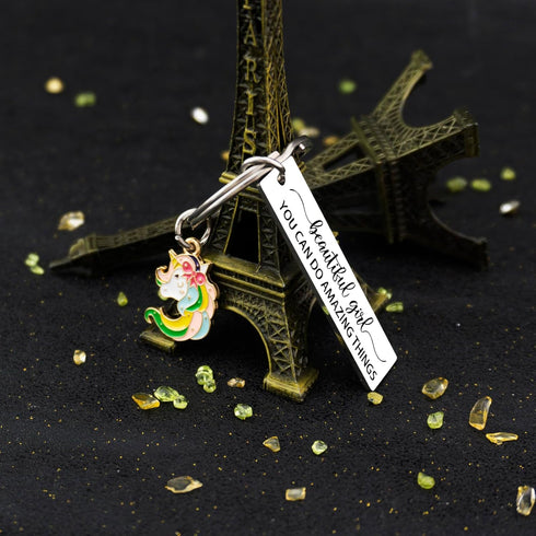 Unicorns Gifts for Girls Anniversary Teen Teenage Baby Girl Daughter Gifts Ideas for Her Birthday Sweet Gifts for Women Christmas Key Chain Jewelr...