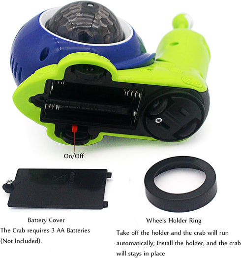 Tipmant Baby Toddler Electric Snail Toy Cute Electronic Animal Crawl, Play Music, Dazzling Light Kids Birthday (Green)...