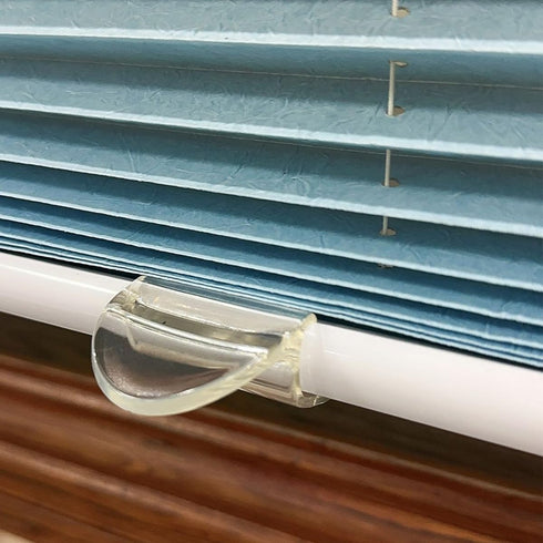 6 PCS Blinds Cordless Handles Clear Mini Plastic Honeycomb Roller Shades Hem Grips Shade Window Lift Handles Curtain Hardware Hooks for PVC Cordle...