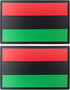 JBCD Afro American Flag Patch Pan African Tactical Black Liberation Patch - PVC Rubber Hook and Loop Fastener Patch, 2 Pack...