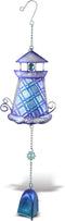 CoTa Global Purple Lighthouse Hanging Sea Glass Wind Chime 17.72 Inch, Nautical Glass Windchime Outdoor Decor for a Harmonic Porch, Patio & Garden...