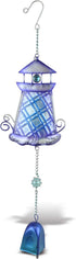 CoTa Global Purple Lighthouse Hanging Sea Glass Wind Chime 17.72 Inch, Nautical Glass Windchime Outdoor Decor for a Harmonic Porch, Patio & Garden...