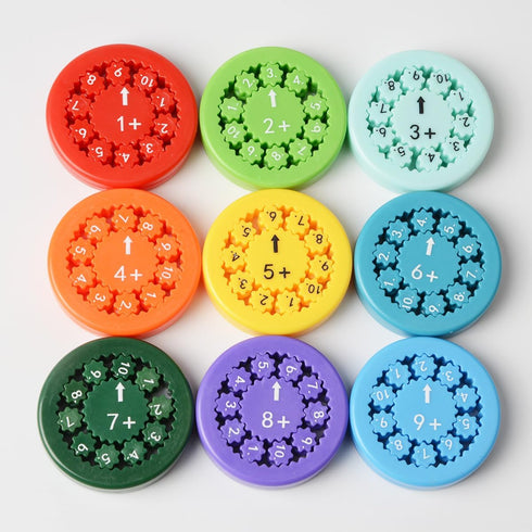 18PCS Math Fact Fidget Spinners,Learn Math Fact Fidget Spinners,Educational Stress-Relieving Toys Suitable for Children Addition, Subtraction, Mul...