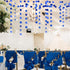 Cheerland Royal Blue Circle Garland Glitter Hanging Polka Dots Streamer Banner Backdrop Kids Birthday Party Decoration Wedding Graduation Ramadan ...