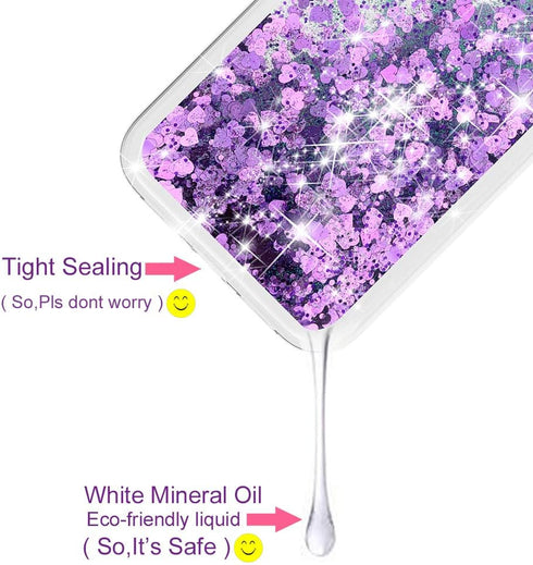 for iPhone 11 Pro Max Case, Double Layer Design Bling Flowing Liquid Floating Sparkle Colorful Glitter Waterfall TPU Protective Phone Case for iPh...