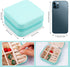 Small Travel Jewelry Boxes, Portable Jewelry Organizer Display Storage boxes for earrings, rings, necklaces, jewelry boxes for women. (Blue 1pcs)....