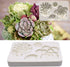 2PCS Succulent Fondant Mold Fern Leaf Fondant Mold Silicone Polymer Clay Molds Cake Decoration Molds Gumpaste 3D Silicone Molds for Cupcakes, Choc...