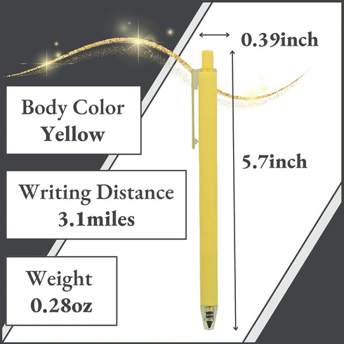 SUN-STAR Stylish Metal Pencil Metacil Retractable Click Pencils for Artist Drawing, Sketching, Non-Sharpening, Pencil Lead Color: Black H, Yellow...