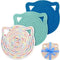 7" Cotton Trivets Set, 3Pcs Cute Cat Ear Pot Holders Woven Hot Pads Mats Thick Heat Resistant for Hot Pots and Pans Round Hot Plate Holder Washabl...