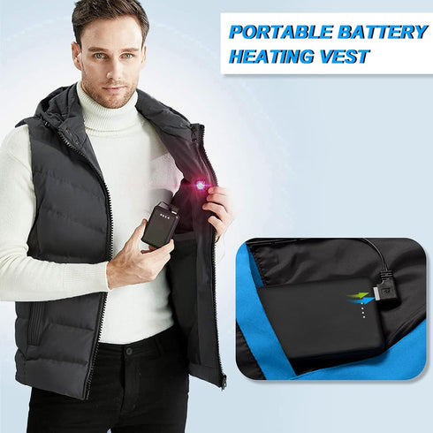 Portable Charger Power Bank Apply for Heated Vest with USB DC Input Port, Portable Battery for Mobile Phone (5.0v 2.0A 10000mAh Power Bank)...