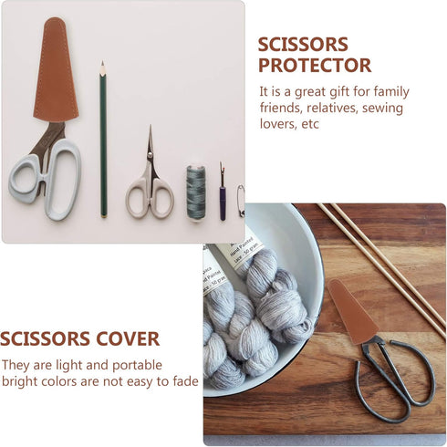 EXCEART 4pcs Sewing Leather Cover Protector Safety Trimming Beauty Tool Protection Cover Collect Bags...