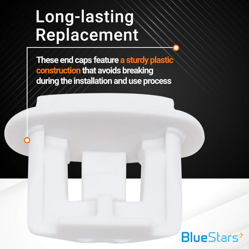 Ultra Durable WD12X10304 Dishwasher Upper Rack Slide End Cap Replacement Part by BlueStars – Exact Fit For GE & Kenmore Dishwashers - Replaces AP4484666 WD12X344 WD30X97 PS2370502 - PACK OF 2