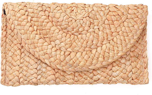 FARVALUE Women's Straw Clutch Summer Woven Purse HandBag Beach Straw Envelope Clutch Wallet for Women...