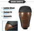 Automatic Gear Shift Knob Compatible for Toyota Highlander 2014-2019, Durable Faux Leather Plastic Black Yellow Undrilled Mahogany Pattern...
