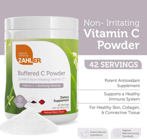 Zahler Buffered C Powder, Vitamin C Powder with Buffering Minerals, Kosher, 11OZ...