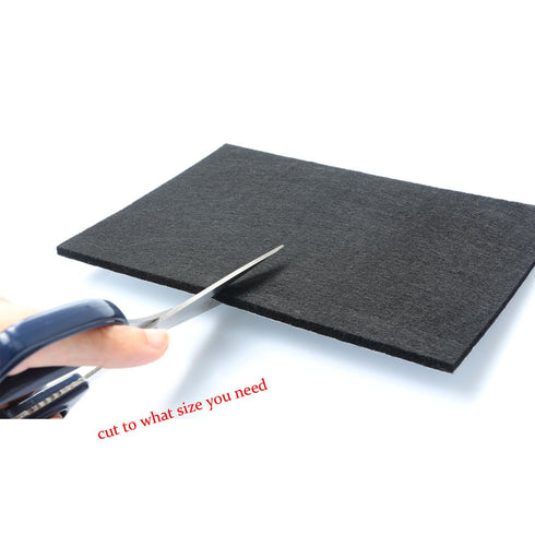 6" X 8" X 1/5" Thick Heavy Duty Felt Sheets - 8 Sheets (Black)...