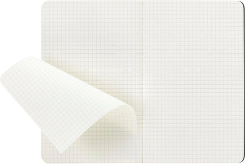 Moleskine Cahier Journal, Soft Cover, Large (5" x 8.25") Squared/Grid, Black, 80 Pages (Set of 3)...
