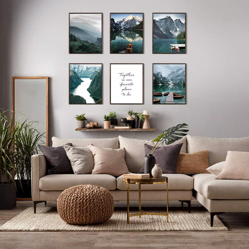 HoozGee Scandinavia Travel Wall Art Prints Mountain Pictures Wall Decor Natural Landscape Photography Poster Canvas Print Wall Art Pictures Living...