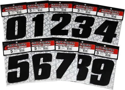 DD43B-9 Black 4" High-Gloss Precision Die Cut Vinyl Number 9, 3 Pack...