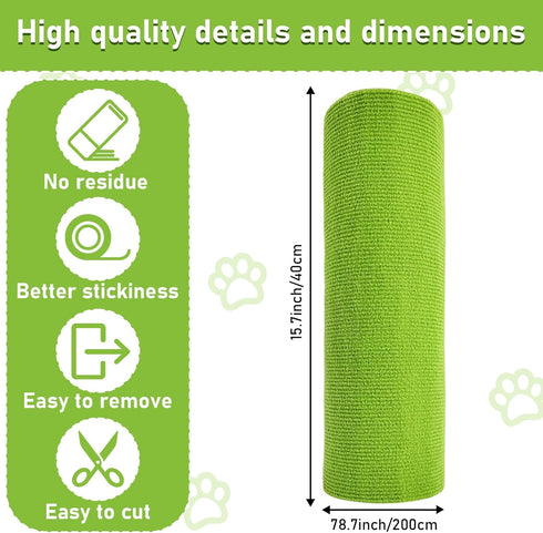 Trimmable Cat Scratching Post Carpet Covered 78.7”x15.8” Self-Adhesive Cat Tree Shelves Replacement Parts Mat Cat Scratcher for Cat Tree Shelf Ste...