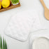 100% Cotton Kitchen Everyday Basic Terry Pot Holder Heat Resistant Coaster Potholder for Cooking and Baking Set of 5 White...