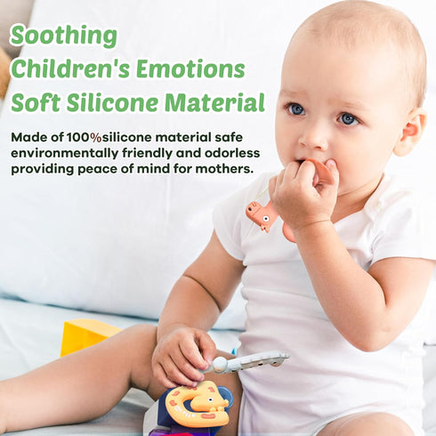 Baby Teething Toy Set - Silicone Teethers for Soothing Relief of Sore Gums, Heat Resistant up to 200°C, Includes Alphabet & Animal Shapes for Babi...