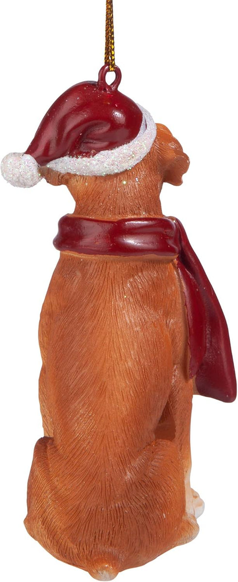 Design Toscano JH576303 Christmas Xmas Boxer Holiday Dog Ornaments, Full Color...