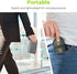 AUVON Canvas Bag Travel Pill Organizer 2 Times a Day, Large AM/PM Weekly Pill Box 7 Day Pill Case with Portable Gray Zipper Cloth Bag for Holding ...