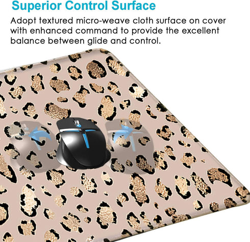 Large Gaming Mouse Pad, Desk Pad, Computer Keyboard Mouse Mat Non-Slip Mousepad Rubber Base and Stitched Edges for Gamer Home&Office, 31.5x11.8 In...