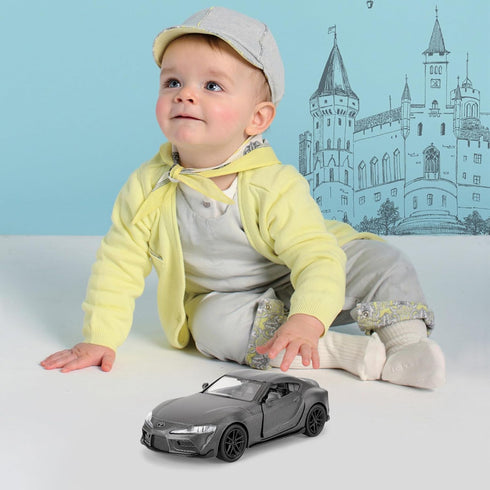 1/36 Toyota Supra Alloy Model Car with Pull Back Function Toy Car for Collecting and Decorating Model Toys, Car Gifts for Boys and Girls (Grey)...