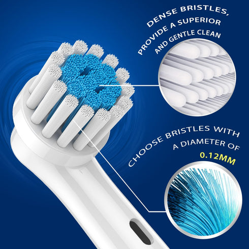 Replacement Brush Heads Fit for Braun Electric Toothbrushes, 8PCS, Extra Soft Bristles, for Sensitive Gum Care Brush Heads Refill, Compatible with...