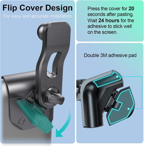 OQTIQ Tesla Phone Mount for MagSafe Model 3 / Y Accessories Magnetic Car Phone Holder Flip Cover Design Tesla Phone Holder for iPhone 15 14 13 12 ...