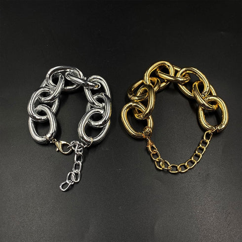 HUASAI Chunky Gold Bracelets for Women Thick Paperclip Bracelet Link Chain Bracelet for Women Gold Jewelry for Women Birthday Gifts for Her...