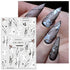 JMEOWIO 10 Sheets Glitter Flower Butterfly Leaves Nail Art Stickers Decals Self-Adhesive Pegatinas Uñas Black White Nail Supplies Nail Art Design ...