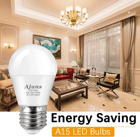 LED Bulb 3W Equivalent 25 Watt Light Bulbs?120V Ceiling Fan Light Bulbs Table Lamp Bulb Warm White 2700K LED Energy Saving Bulb E26 Base, Suitable...