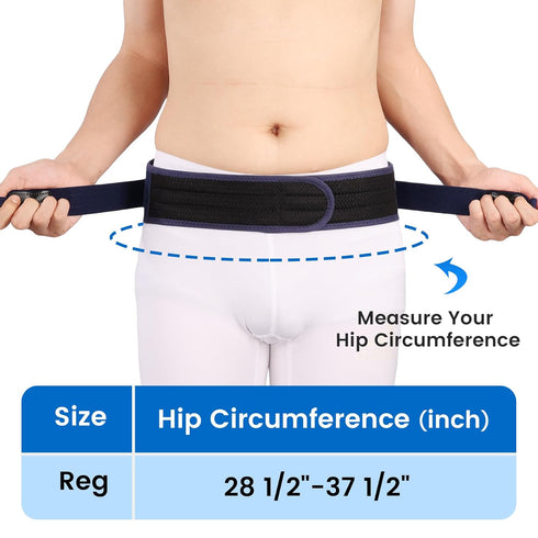 Velpeau Sacroiliac Si Joint Hip Belt for Men and Women, Breathable Anti-Slip Pelvic and Lower Back Support Brace - Pain Relief for Sciatica, Pelvi...