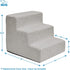 Best Pet Supplies Foam Pet Steps Cover for Small Dogs and Cats, Portable Ramp Stairs for Couch, Sofa, and High Bed Climbing (Cover Only) - Sand, 3...